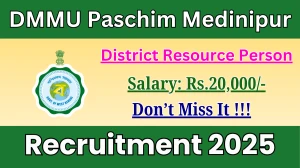 DMMU Paschim Medinipur District Resource Person Recruitment 2025 - Apply Offline