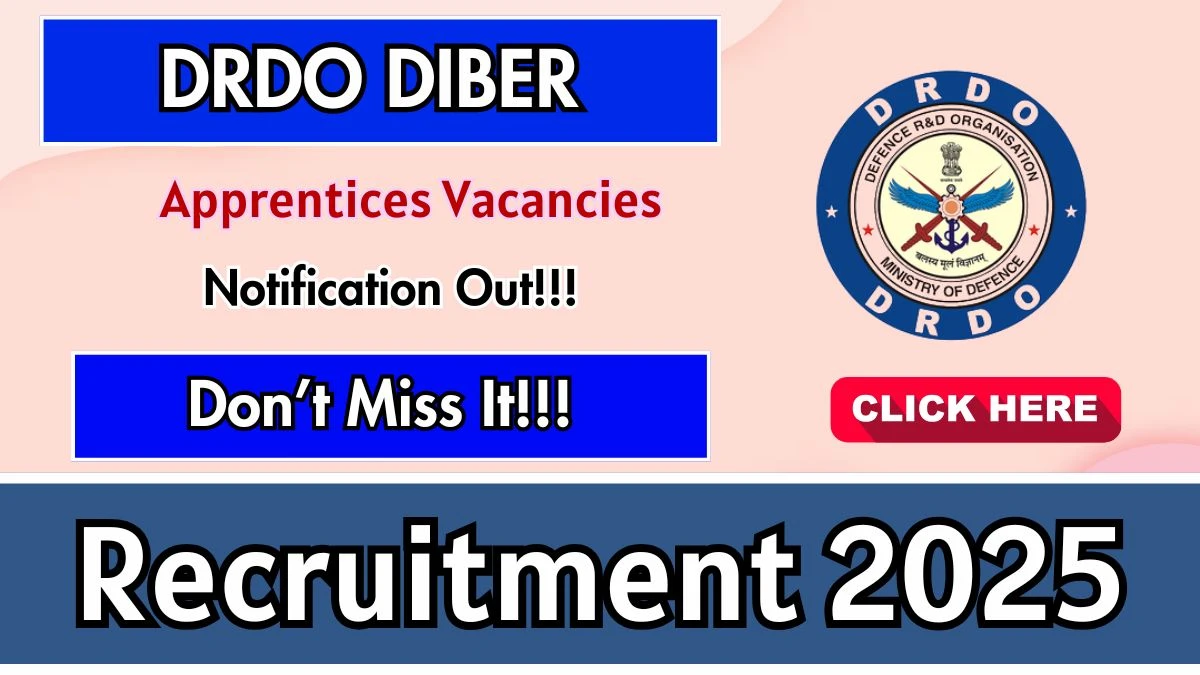 DRDO DIBER Apprentices Recruitment 2025 - Apply Online for 18 Posts DRDO DIBER Apprentices Recruitment 2025 - Apply Online for 18 Posts