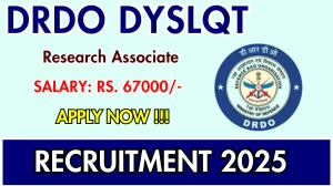 DRDO DYSLQT Research Associate Recruitment 2025 - Apply Offline for 01 Posts DRDO DYSLQT Research Associate Recruitment 2025 - Apply Offline for 01 Posts
