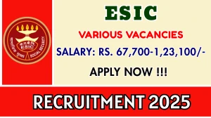 ESIC Recruitment 2025 - Apply Offline for 67 Teaching Faculty and Senior Residents Posts ESIC Recruitment 2025 - Apply Offline for 67 Teaching Faculty and Senior Residents Posts
