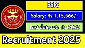 ESIC Senior Resident Recruitment 2025 - Apply Offline for 2 Posts