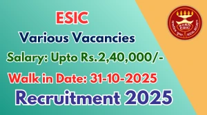 ESIC Recruitment 2025 – Walk in for 15 Super Specialist, Senior Resident and More Posts