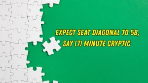 Expect seat diagonal to 5B, say (7) Minute Cryptic Answer 26 October 2025