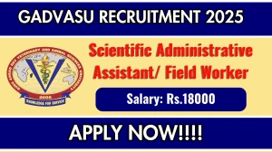 GADVASU Recruitment 2025 – Walk in for 01 Scientific Administrative Assistant/ Field Worker Posts GADVASU Recruitment 2025 – Walk in for 01 Scientific Administrative Assistant/ Field Worker Posts