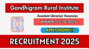 Gandhigram Rural Institute Assistant Librarian Recruitment 2025 – Walk in