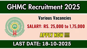 GHMC Recruitment 2025 - Apply Online for 17 Food Safety Expert, Veterinary Officer and More Posts GHMC Recruitment 2025 - Apply Online for 17 Food Safety Expert, Veterinary Officer and More Posts