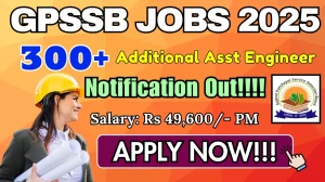 GPSSB Recruitment 2025: Apply Online for 350 Additional Assistant Engineer Posts