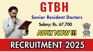 GTBH Senior Resident Doctors Recruitment 2025 - Apply Online for 71 Posts by Oct 14 GTBH Senior Resident Doctors Recruitment 2025 - Apply Online for 71 Posts by Oct 14