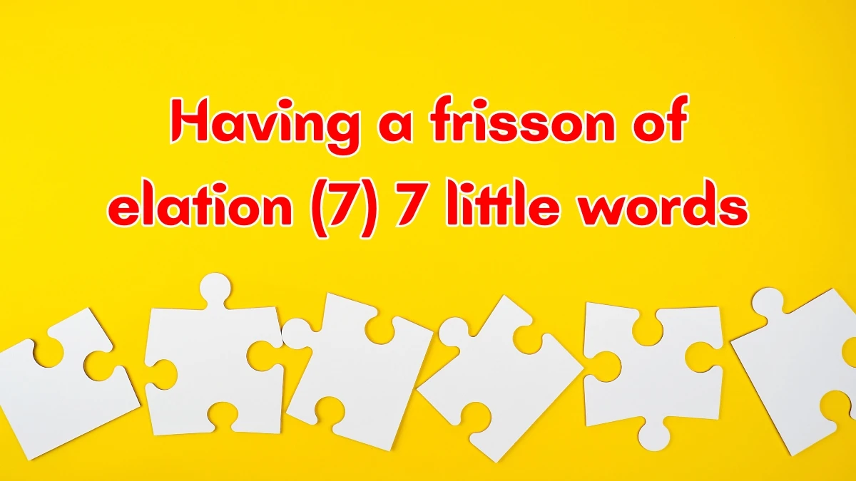 Having a frisson of elation 7 Little Words 7 letters Answer Having a frisson of elation 7 Little Words 7 letters Answer