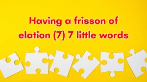 Having a frisson of elation 7 Little Words 7 letters Answer