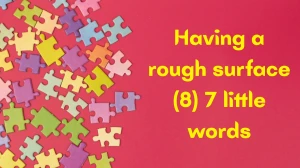 Having a rough surface 7 Little Words 8 letters Answer