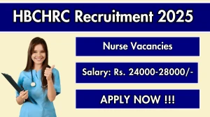 HBCHRC Nurse Recruitment 2025 – Walk in for 01 Posts