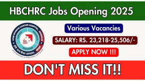 HBCHRC Recruitment 2025 - Apply Offline for 06 Technician C, Scientific Assistant and More Posts HBCHRC Recruitment 2025 - Apply Offline for 06 Technician C, Scientific Assistant and More Posts