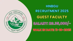 HNBGU Guest Faculty Recruitment 2025 – Walk in