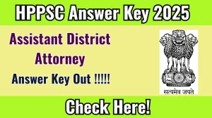 HPPSC Assistant District Attorney Answer Key 2025 Out hppsc.hp.gov.in Download Answer Key Here