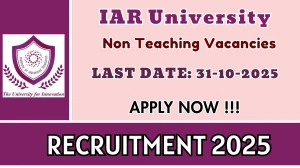 IAR University Non Teaching Recruitment 2025 - Apply Online IAR University Non Teaching Recruitment 2025 - Apply Online