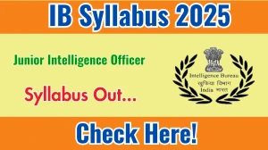 IB Junior Intelligence Officer Syllabus 2025 Out Direct Link to Download Syllabus PDF here