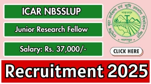 ICAR NBSSLUP Junior Research Fellow Recruitment 2025 – Walk in