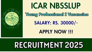 ICAR NBSSLUP Young Professional I Recruitment 2025 – Walk in ICAR NBSSLUP Young Professional I Recruitment 2025 – Walk in