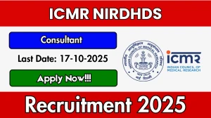 ICMR NIRDHDS Consultant Recruitment 2025 - Apply Online