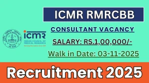 ICMR RMRCBB Consultant Recruitment 2025 – Walk in ICMR RMRCBB Consultant Recruitment 2025 – Walk in