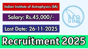 IIA CNC Lathe-Programmer Cum Operator Recruitment 2025 - Apply Online for 1 Posts