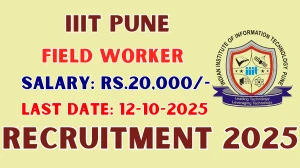 IIIT Pune Field Worker Recruitment 2025 - Apply Online