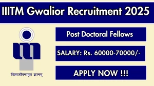 IIITM Gwalior Post Doctoral Fellows Recruitment 2025 - Apply Offline IIITM Gwalior Post Doctoral Fellows Recruitment 2025 - Apply Offline