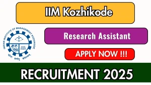 IIM Kozhikode Research Assistant Recruitment 2025 - Apply Offline for 01 Posts