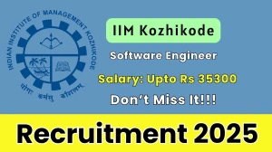 IIM Kozhikode Software Engineer Recruitment 2025 - Apply Online