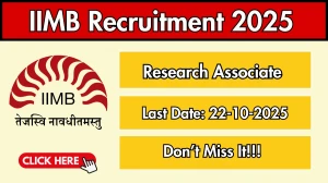 IIMB Research Associate Recruitment 2025 - Apply Online