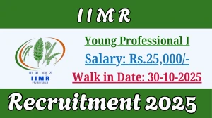 IIMR Young Professional I Recruitment 2025 – Walk in