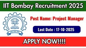 IIT Bombay Project Manager Recruitment 2025 - Apply Online