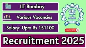IIT Bombay Recruitment 2025 - Apply Online for 16 Primary Teacher, Technical Superintendent and Other Posts