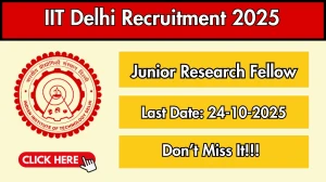 IIT Delhi Junior Research Fellow Recruitment 2025 - Apply Offline