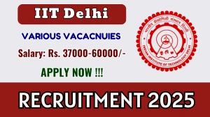IIT Delhi Recruitment 2025 - Apply Offline for 02 Project Coordinator, Junior Research Fellow Posts IIT Delhi Recruitment 2025 - Apply Offline for 02 Project Coordinator, Junior Research Fellow Posts