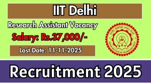 IIT Delhi Research Assistant Recruitment 2025 - Apply Offline for 1 Posts IIT Delhi Research Assistant Recruitment 2025 - Apply Offline for 1 Posts