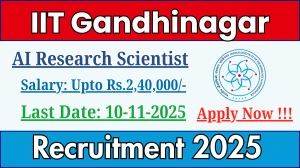 IIT Gandhinagar AI Research Scientist Recruitment 2025 - Apply Online