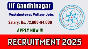 IIT Gandhinagar Postdoctoral Fellow Recruitment 2025 - Apply Online for 02 Posts IIT Gandhinagar Postdoctoral Fellow Recruitment 2025 - Apply Online for 02 Posts