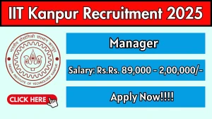 IIT Kanpur Manager Recruitment 2025 - Apply Online