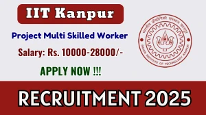 IIT Kanpur Project Multi Skilled Worker Recruitment 2025 - Apply Offline for 01 Posts IIT Kanpur Project Multi Skilled Worker Recruitment 2025 - Apply Offline for 01 Posts