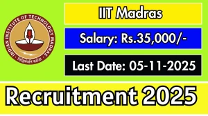IIT Madras Legal Consultant Recruitment 2025 - Apply Online for 1 Posts
