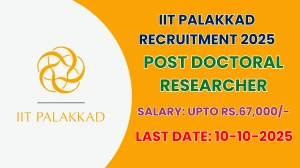 IIT Palakkad Post Doctoral Researcher Recruitment 2025 - Apply Offline