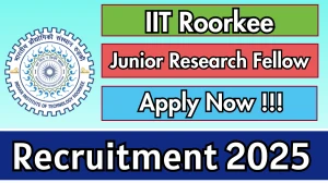 IIT Roorkee Junior Research Fellow Recruitment 2025 - Apply Offline
