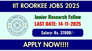 IIT Roorkee Junior Research Fellow Recruitment 2025 - Apply Offline for 01 Posts IIT Roorkee Junior Research Fellow Recruitment 2025 - Apply Offline for 01 Posts