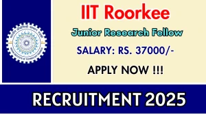 IIT Roorkee Junior Research Fellow Recruitment 2025 – Walk in for 01 Posts IIT Roorkee Junior Research Fellow Recruitment 2025 – Walk in for 01 Posts