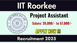 IIT Roorkee Project Assistant Recruitment 2025 – Walk in IIT Roorkee Project Assistant Recruitment 2025 – Walk in