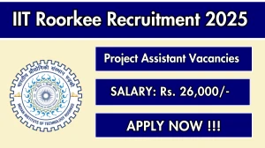 IIT Roorkee Project Assistant Recruitment 2025 – Walk in for 02 Posts IIT Roorkee Project Assistant Recruitment 2025 – Walk in for 02 Posts