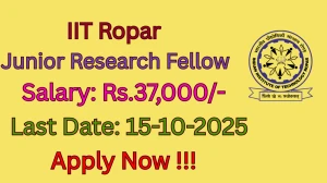 IIT Ropar Junior Research Fellow Recruitment 2025 - Apply Online