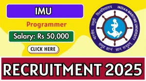 IMU Programmer Recruitment 2025 - Apply Online